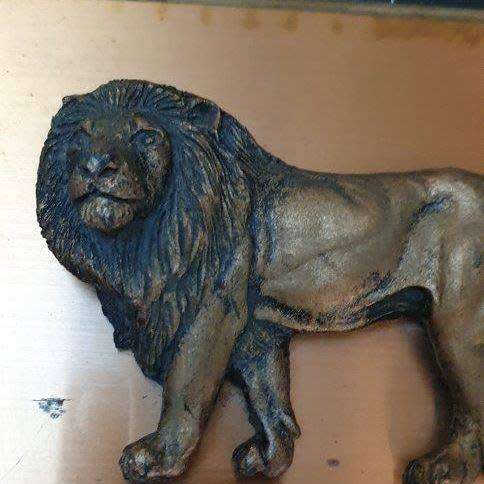 Small Copper Wall Plaque of a Lion