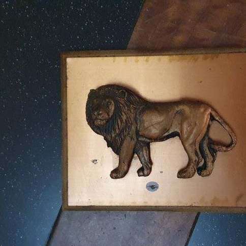 Small Copper Wall Plaque of a Lion