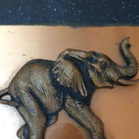 Small Copper Wall Plaque of an Elephant