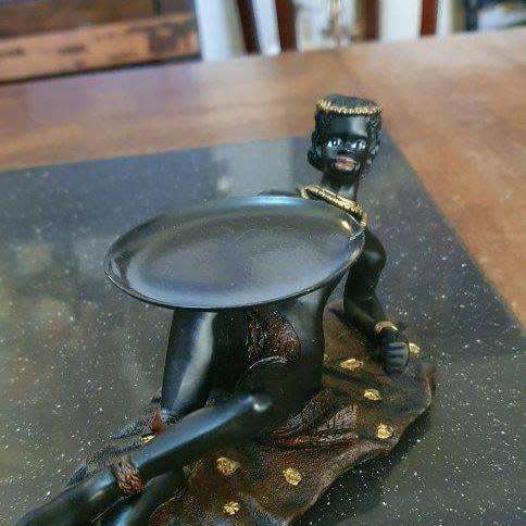 Ornamental African Lady resin Candle Stand