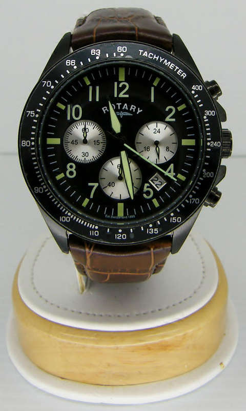 Brand New Mens Rotary Chronograph Watch with leather strap Gs03908/04  - CRAZY AUCTION