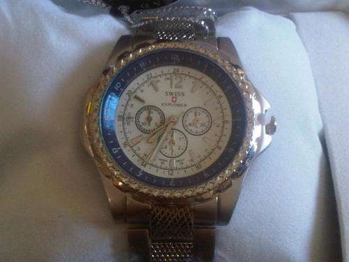 BRAND NEW Mens SWISS EXPLORER watch in Presentation box - NEVER USED BARGAIN