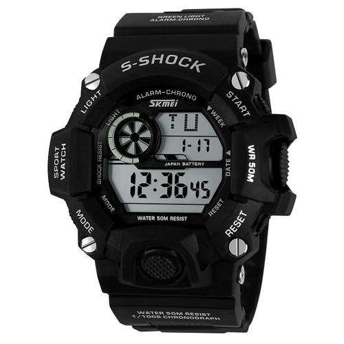 Brand New Mens S-Shock Digital Day Alarm LED 50m Waterproof SHOCK Sport Watch
