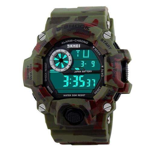 Brand New Mens S-Shock Digital Day Alarm LED 50m Waterproof SHOCK Sport Watch