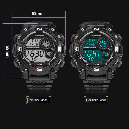 Brand New Mens Mens LED Digital Quartz Date Alarm Wrist Watch