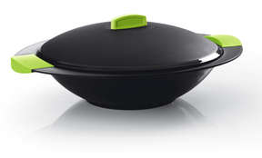 TUPPERWARE GIANT SERVING BOWL(BLACK AND GREEN)