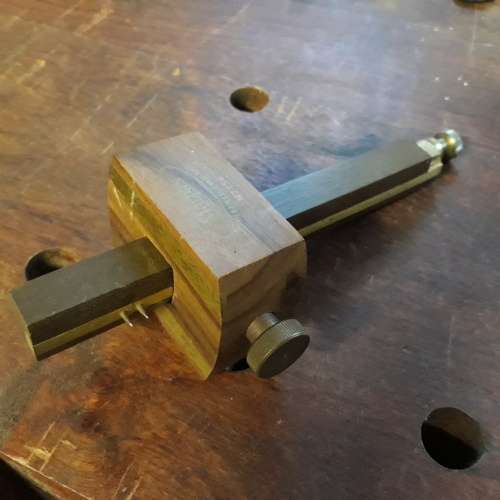 Vintage Marples Rosewood and brass mortise gauge
