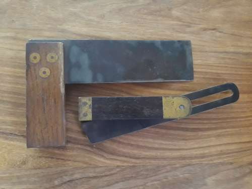 Rosewood Marples sliding T bevel and square