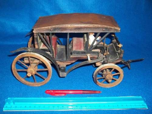 Vintage Handmade - Stage Wagon Plus Driver - Awesome Find - 300mm ( L ) By 160mm ( H )