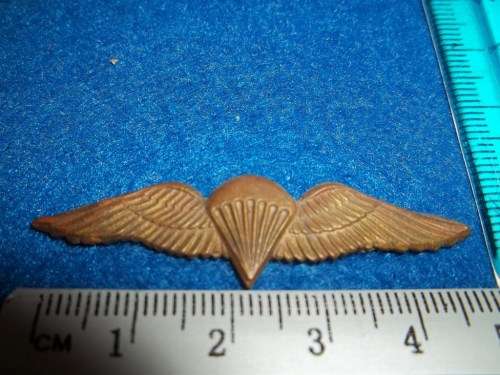 SADF Basic Parachute Wings - Messdress - Pins Intact But Bend Down