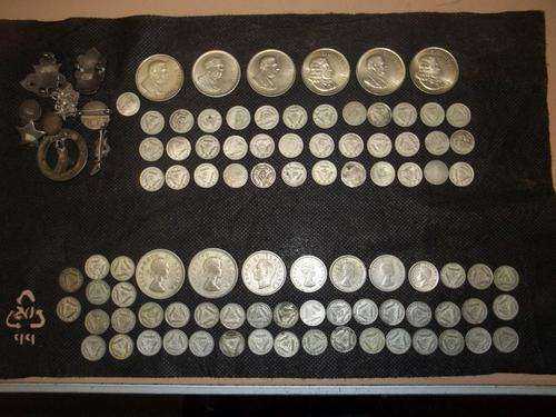 WOW SILVER VINTAGE SA COINS AND SILVER BADGES