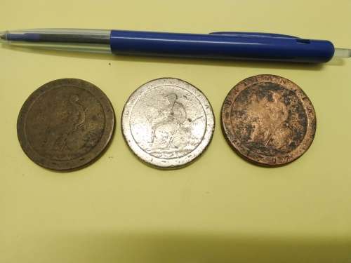3 x 1797 Cartwheel Coins