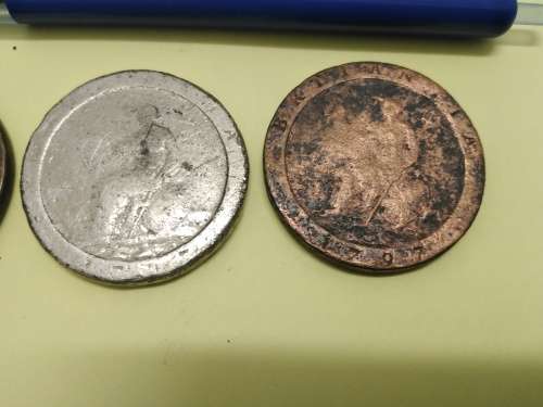 3 x 1797 Cartwheel Coins
