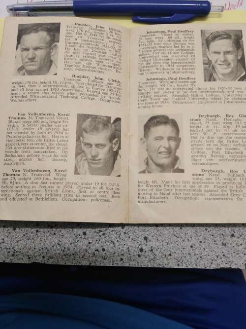 The Springboks in Australia and New Zealand 1956. Very Scarce small booklet given out by Coca-Cola .