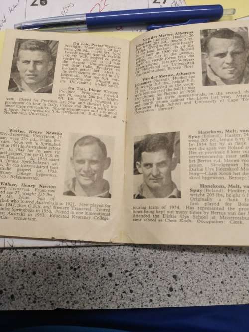 The Springboks in Australia and New Zealand 1956. Very Scarce small booklet given out by Coca-Cola .