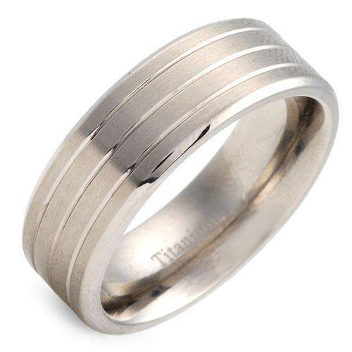 Elegant Brand New Gentlemens Band Ring Crafted in Titanium Size 12