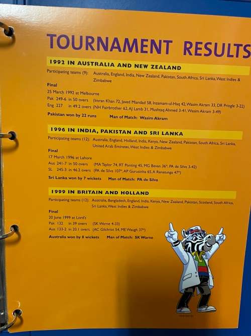 Rsa 2000 Icc cricket world cup Dazzler series in folder cv 500+