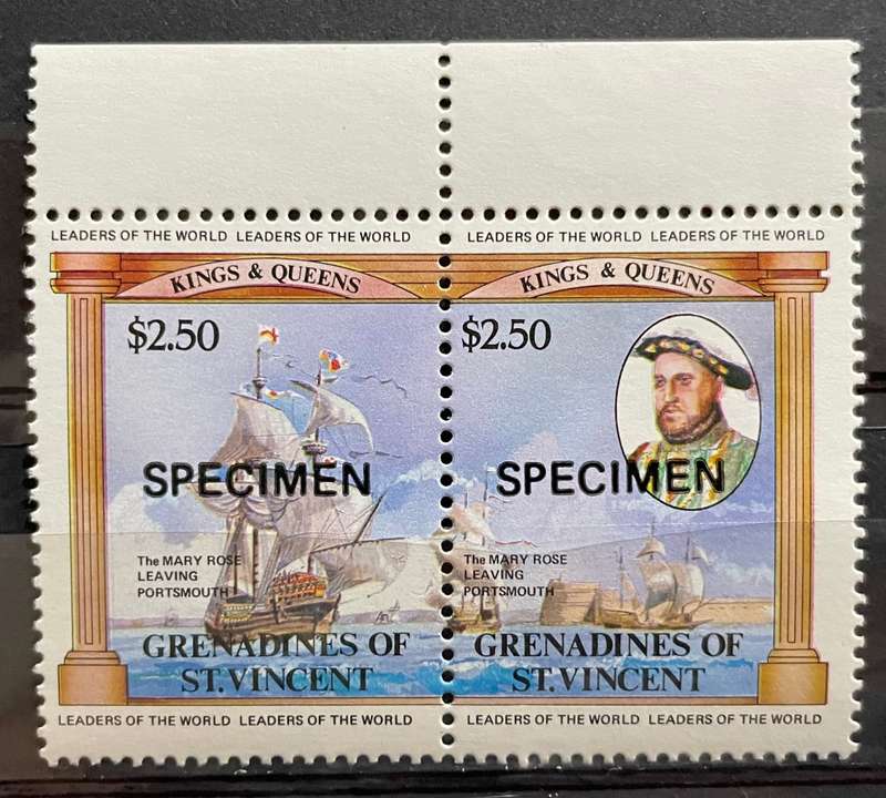 Grenadines of St Vincent - SPECIMEN overprint