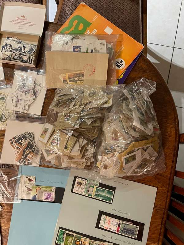 Estate stamps in box