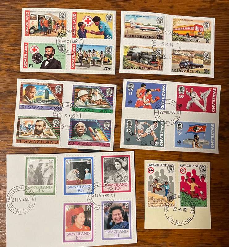 Swaziland sets from fdc`s - estate lot - nice thematics (4)