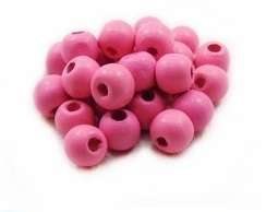 200 20mm Pink Wooden Beads