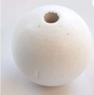 200 White 20mm Wooden Beads