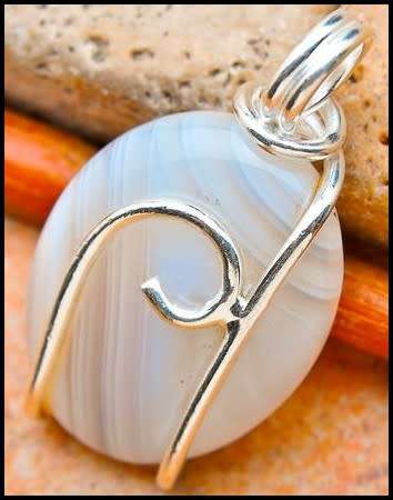 Botswana Agate - Sterling Silver Pendant