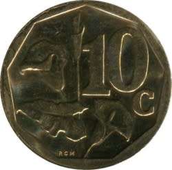 South African 2009 - ten cent coin