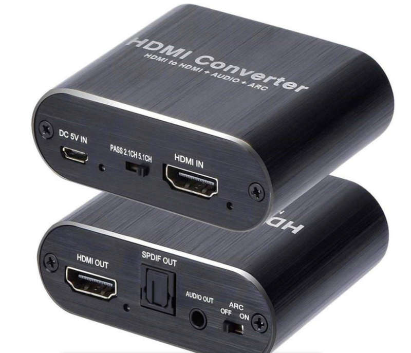 Gaming HDMI Adapter Compatible with PS5 Ps4 Xbox Series X, 4K HDMI Audio Extractor