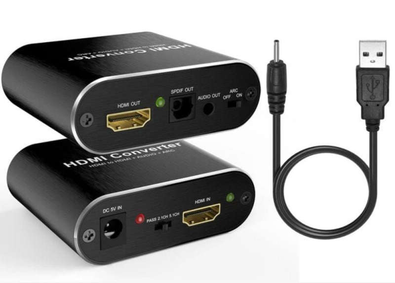 Gaming HDMI Adapter Compatible with PS5 Ps4 Xbox Series X, 4K HDMI Audio Extractor