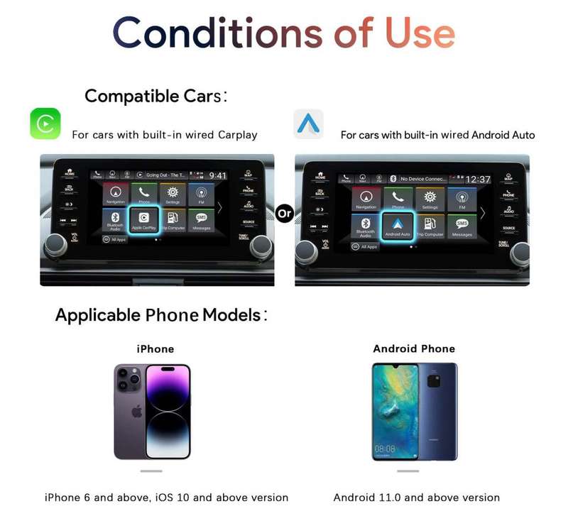 Carlinkit 5.0 Wireless CarPlay & Android Auto Adapter USB Wireless Dongle - CAR LINK KIT