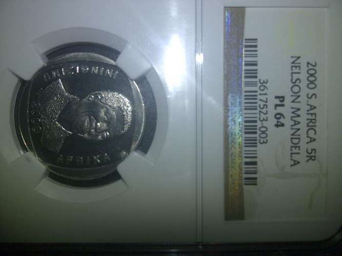 VERY FIRST ON BOB - PL64 Mandela R5 2000 - There is only 4 in this grade in the World