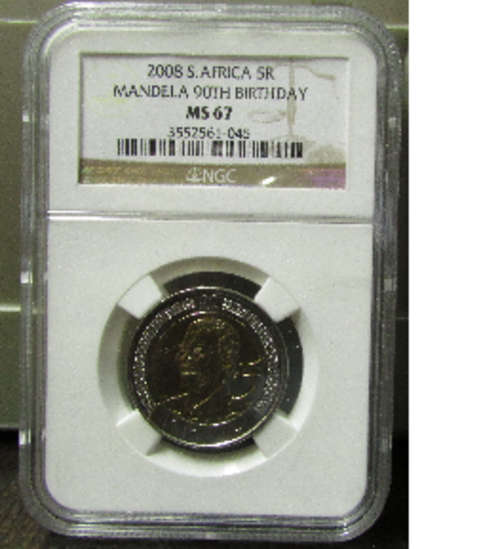 Great and scarce NGC MS67 Mandela Birthday coin. Make sure you own yours today and do not lose out.!