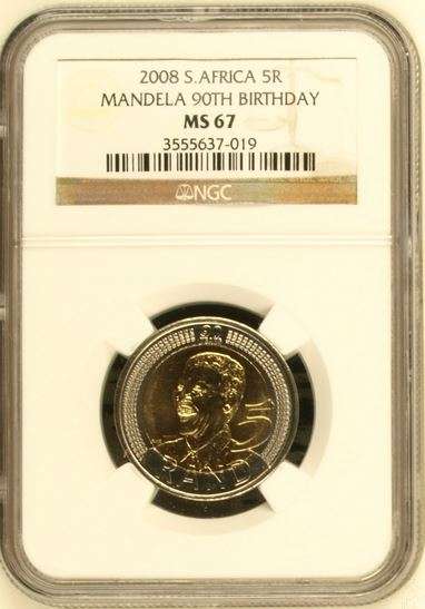 Great and scarce NGC MS67 Mandela Birthday coin. Make sure you own yours today and do not lose out.!