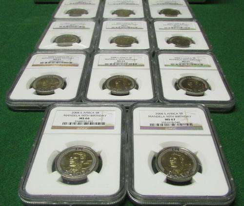 NGC Mandela 90th Birthday set of 11 different grades. Have you got your set yet. Do not lose out.