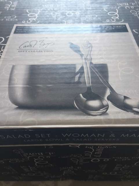 Carrol Boyes Salad Bowl and Servers ( New, unused, in sealed box)