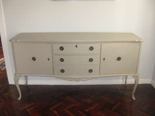 Vintage Grey Wooden Dresser/ Side Board