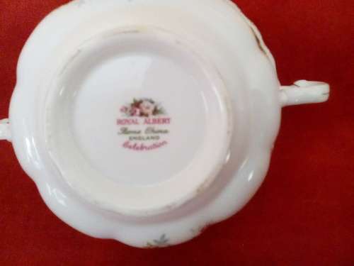 ROYAL ALBERT -  CELEBRATION   (2)   SOUP COUPES - LOVELY CON - BEAUTIFUL!     SALE !
