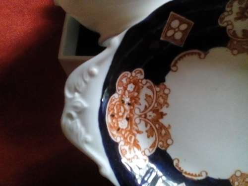 ROYAL ALBERT - HEIRLOOM IMARI - Saucer + Side Plate - Ex Con - jug + dish free - small chip !!