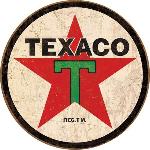 Tin Sign - Texaco Round