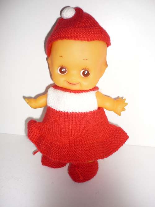 VINTAGE KEWPIE WITH WINGS-24CM TALL-SOFT RUBBER