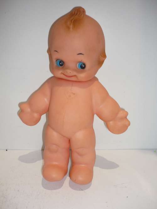 VINTAGE KEWPIE DOLL-RARE-WITH WINGS-27CM TALL-MARKED KEWPIE C