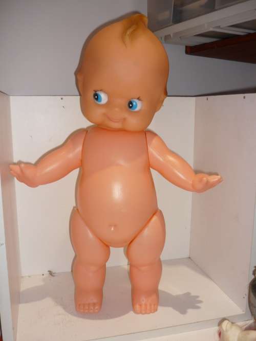 KEWPIE-EXTRA LARGE-52CM TALL-HARD PLASTIC