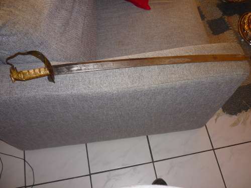 SWORD- BATAVIA-MARKED VOC-SHAVER COOL-WITH SCABBARD