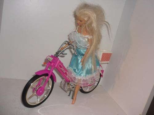 BARBIE BIKE-30CM LONG,19CM HIGH-DOLL NOT INCLUDED