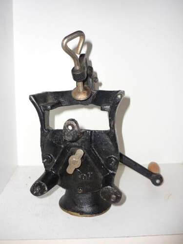 VINTAGE COFFEE GRINDER-IRON AND WOOD-37CM LONG,27CM WIDE