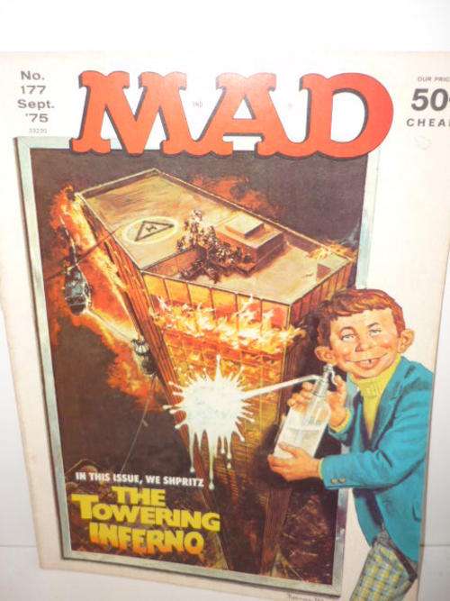 VINTAGE MAD MAGAZINE -177-FEATURING THE TOWERING INFERNO