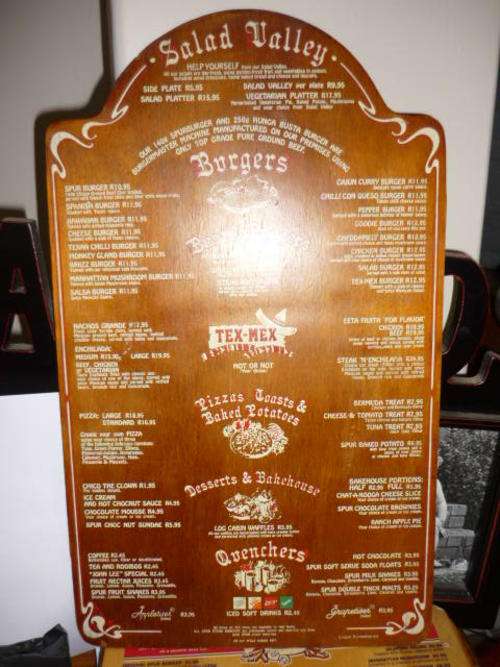 VINTAGE SPUR MENU-1999-CAN BE USED FOR PLACEMAT-SANTA MONICA