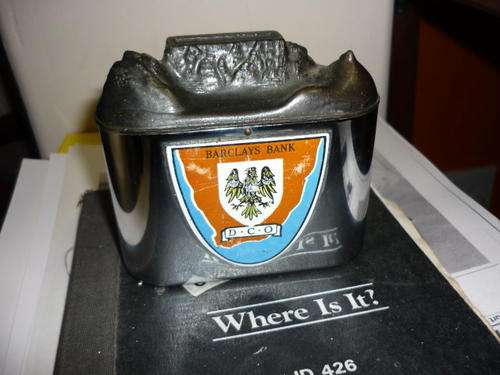 VINTAGE BARCLAYS BANK  SAVINGS BOX-FUCHSWARE-MADE IN SOUTH AFRICA
