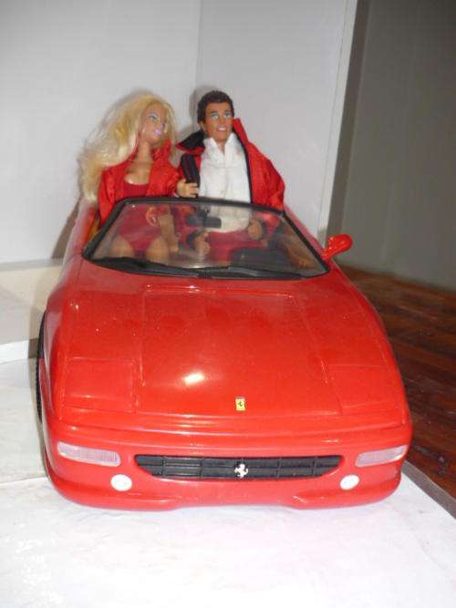 BARBIE FERRARI-WITH KEN AND BARBIE BAYWATCH DOLLS